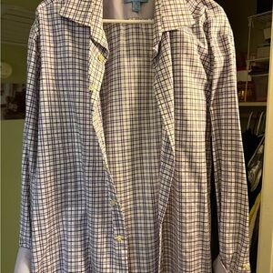 Egara Purple and White Plaid Shirt